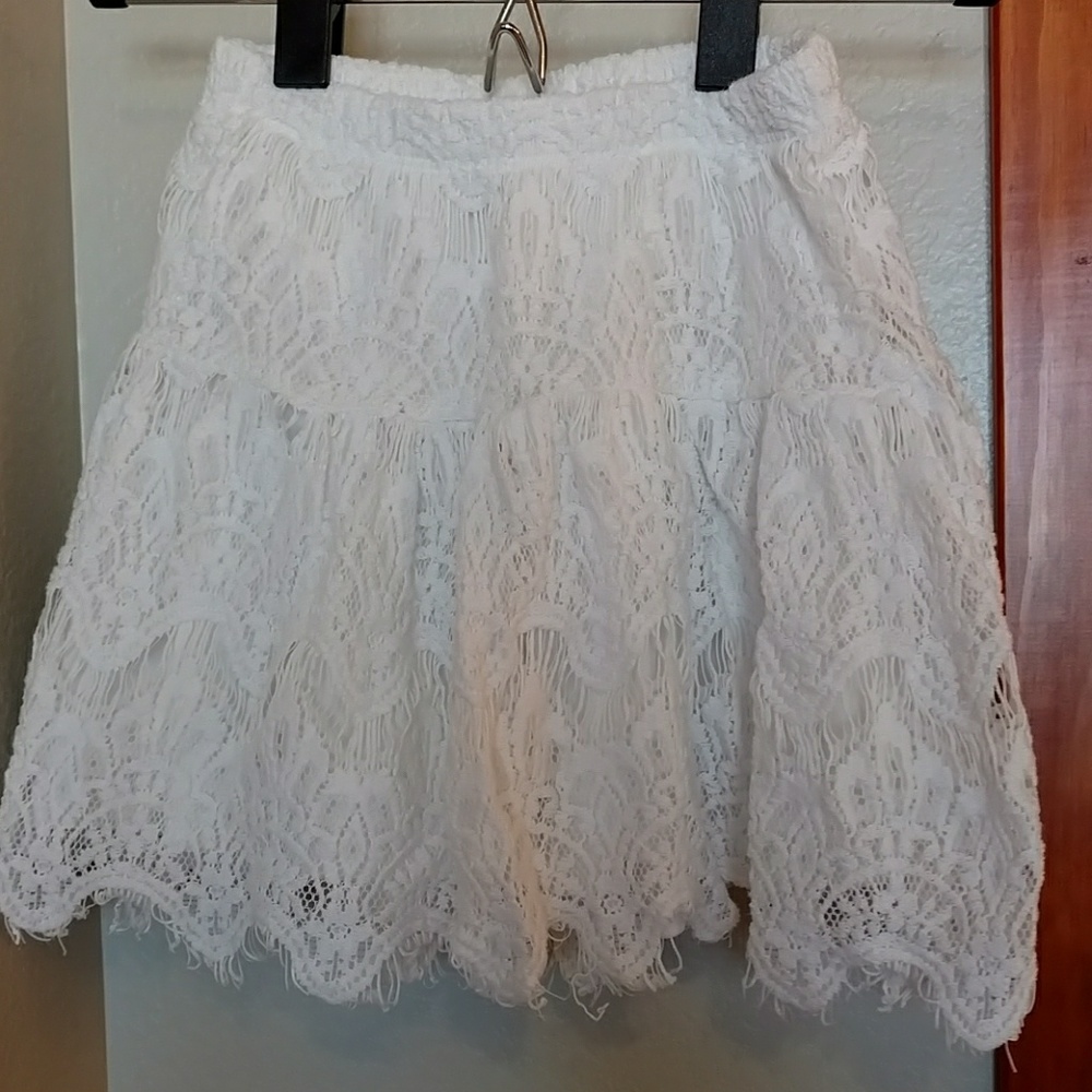 White lace cowgirl skirt
